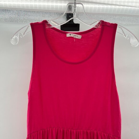 BOMBOM Women's Sleeveless Scoop Neck Babydoll Top Pink Size Small - Picture 2 of 9